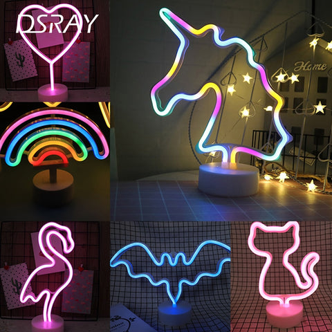 unicorn sign night light